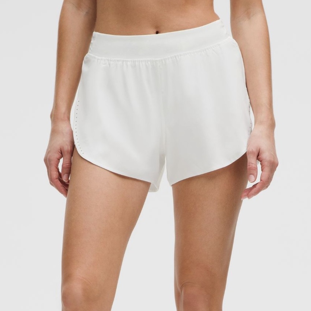 lululemon White Speed Up Shorts